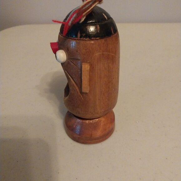 Vintage Japan Wood Hand Carved Nut Cracker Crackerjack Hand Painted Whimsical - Picture 4 of 12